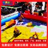 Banca quadrada equipamento de diversão infantil ao ar livre elétrico controle remoto escavadeira brinquedo playground jogo net vermelho Novo