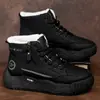 Sapatos masculinos de fronteira, nova tendência da moda de inverno, botas de pai forradas com lã, botas Martin, forradas com lã, quentes, botas de neve de cano alto