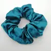 Scrunchies de Tamaño Mediano en Stock al por Mayor del Fabricante, Estilo Ins, Color Sólido Fresco de Satén, Gomas para el Cabello Deportivas para Mujer