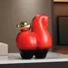 Novo Estilo Chinês Cerâmica Imediatamente Rico Retro Cavalo Tang Ornamentos Cavalo Vermelho Cavalo Preto Sala de Estar Entrada Decoração Artesanato Atacado