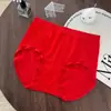 Calcinha Vermelha Feminina de Cintura Alta para o Ano de Nascimento, Sem Costura, Respirável, que Abraça o Quadril, Forro Antibacteriano, Tanga Feminina