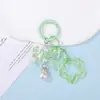 Novos Acessórios de Chaveiro Coloridos Transparentes com Laço e Pérolas DIY Chaveiro de Contas Pingente de Bolsa Atacado