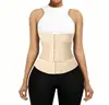 Cinturón moldeador y soporte lumbar multifuncional para mujer, con entrenamiento de cintura elástico y cierre de tres filas de corchetes para una fuerte compresión abdominal.