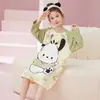 Camisón de algodón para niña, pijama fino de manga larga para primavera y otoño, nuevo estilo 2024, ropa de casa para niñas.