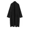 Casaco Cardigan de Cashmere Solto e Casual de Comprimento Médio, Xale para Mulheres, Capa Engrossada, Novidade em Tricô para Outono e Inverno 2025