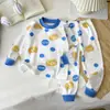 Conjunto de ropa de otoño para niños, ropa de casa de primavera y otoño para niños, ropa interior, pijamas de casa, ropa interior térmica para niñas pequeñas y niños pequeños