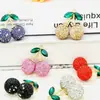 Accesorios para Llavero de Cereza con Pedrería Transfronterizos Nuevos Cereza Simulada Incrustada con Diamantes Colgante para Llave de Coche Lujo Ligero