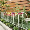 Cerca de ferro forjado estilo europeu, cerca pequena, decoração de pátio externo, jardim, varanda, suporte para flores, grade de vaso de flores, suporte de flores para cerca