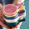 Plato para condimentos de mano estilo japonés, cerámico, mini, creativo, para uso doméstico y comercial, para aceite, vinagre, ensalada, kétchup y salsas para mojar