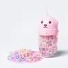 Elásticos de borracha coloridos descartáveis Desenhos animados de cachorrinhos Fios de cabelo infantis engarrafados para prender o cabelo, não danificam o cabelo, mais