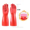 Luvas de Veludo Plush para Lavar Louça Tudo-em-Um para Mulheres para Usar no Trabalho Luvas de Limpeza de Cozinha Resistentes ao Desgaste Luvas de Pelúcia PVC Espessadas para Tarefas Domésticas para Manter Aquecido