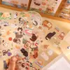 Nuevas Pegatinas Lindas de Gato Mascotas Impermeables Transparentes Pequeñas Pegatinas Material para Cuaderno de Estudiante Decoración Pegatinas Guka DIY