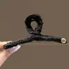 Presilha de cabelo grande para a parte de trás da cabeça, presilha tubarão elegante e requintada, presilha garra laço estilo coreano, acessório de cabelo feminino para bancas