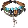 Punk Hot Selling Nova Pulseira de Couro Beaded Bracelet Japonês e Coreano Popular Cowhide Bracelet Factory Preço Baixo Venda Direta
