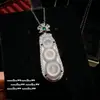 Hielo Penetrante para Joyería Huevo Azul Calcedonia Flor Dios Gema Pulsera Nuevo Estilo Chino Hebilla Segura Calcedonia Blanca Collar traje