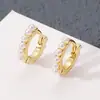 Brincos simples de pérola combinam com tudo brincos banhados a cobre ouro real brincos da moda doce temperamento brincos México venda quente fornecimento