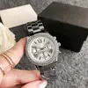 Chegada Nova 2024 Luxo Leve Versátil Fashionável Exquisito Pequeno Relógio Ins Relógio Fashion com Cristais Incrustados Pulseira de Aço