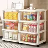 Organizador de almacenamiento de juguetes para niños, estante de almacenamiento de plástico multicapa para el hogar, caja de almacenamiento gruesa y duradera para snacks y ropa