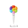 Regreso a clases moderno flor de margarita girasol flor de vara de mano cara sonriente globo del 1 de junio temporada de apertura de jardín de infantes globo de papel de aluminio