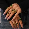 Anillo Abierto Ovalado en Espiral de Acero Inoxidable con Circonita Metálica Europeo y Americano Joyería de Mano Sencilla Elegante Nicho de Gama Alta
