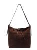 Bolso Retro de Gamuza Color Maillard para Mujer, Bolso de Hombro Versátil para Otoño e Invierno, Bolso Tote Cruzado para el Trabajo y los Viajes, Bolso Cubo