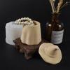 Molde para Taza de Veladora de Sombrero de Mago Caja de Almacenamiento de Sombrero de Fantasma Taza de Almacenamiento DIY de Yeso y Cemento Molde de Silicona