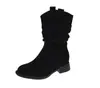 ¡Aumento de 7 cm de altura!~Botines para Mujer 2026 Otoño Nueva Llegada Meilade Retro Tacón Grueso Caídos Botas Vaqueras Western