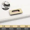 Manija moderna simple empotrada negra con ranuras para puerta de gabinete cajón de gabinete Manija dorada con ranuras para armario
