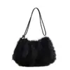 Bolso peludo para mujer, nuevo y moderno 2026 otoño/invierno nicho lujo alta gama bolso de hombro, bolso de gran capacidad para el día a día