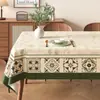 Toalha de Mesa de Luxo Leve de Alta Qualidade Impermeável e à Prova de Óleo Estilo Retro Americano Dopamina Tapete para Mesa de Jantar Estilo Ins Toalha de Mesa para Mesa de Centro