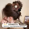 Presilha de tubarão 2026 novo modelo, presilha de cabelo elegante com laço floral para mulheres, presilha de cabelo para coque outono e inverno, acessório de cabelo