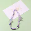 Cordão de Urso DIY Corrente para Capa de Celular Flores de Miçangas Feitas à Mão Pintura a Óleo Cereja Urso Joias Decorativas Enfeites Pendentes
