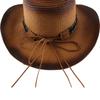 Sombrero de Vaquero Occidental de Ala Ancha de Moda Europea y Americana para Mujer, Nuevo Estilo Primavera y Verano con Borde Enrollado, Sombrero de Paja con Protección Solar