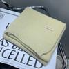 Bufanda de Lana Tejida de Color Sólido Estilo Coreano para Otoño e Invierno, Bufanda Pequeña Dulce y Cálida con Etiqueta de Estudiante Nuevo Coreano