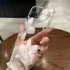 Funda de Teléfono Transparente Sencilla Floral para Samsung S25Ultra S21Fe Magnolia Blanca Protectora Suave de Cobertura Total