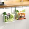 Estante de Almacenamiento para Gabinete de Cocina del Hogar Organizador Multifuncional para Colgar en la Puerta Estante de Almacenamiento para Sala de Estar Cesta de Almacenamiento para Film Transparente Estante para Frutas
