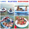Plataforma Inflable Redonda Cuadrada Poligonal con Red Cojín de Sofá Ocio Mesa Flotante Bar Alfombra Antideslizante Mesa Flotante