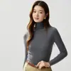 ¡OMG, increíblemente hermoso! Suéter de punto de lana 100% pura, de cuello alto, sin costuras, hilo Yangzi alemán para mujer, suéter capa base otoño/invierno