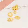 Cuentas Espaciadoras Doradas de Alta Retención de Color con Patrón de Pergamino, Accesorios Hechos a Mano para Joyería DIY para Pulseras y Pulseras de Cristal
