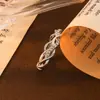 Anillo de Pareja Cargado de Diamantes Hot Twist Transfronterizo Anillo Retorcido Totalmente de Diamantes para Mujer Moda Simple de Gama Alta Anillo para el Dedo