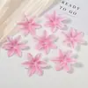 Nova Simulação Flor Orquídea Seis Pétalas Pétalas de Flor Haste Única Flor Artificial Acessórios para Arranjo de Flores Decoração de Casamento Flor Artesanato DIY Cabeças de Flores
