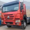 Exportação Transfronteiriça de Caminhões Tratores Howo 6x4 Usados, Caminhões Basculantes com Quatro Rodas Dianteiras e Oito Rodas Traseiras, Caminhões Basculantes 6x4 para Transporte de Cascalho