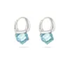 Nuevos pendientes de cristal en forma de terrón de azúcar, dulces y transparentes, diseño exquisito de nicho estilo coreano, pendientes de lujo ligero y de alta gama