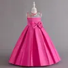Comércio Exterior Vestido Formal Infantil Vestido de Princesa Vestido para Daminha Vestido Longo de Brocado Roupas para Apresentação de Piano Estilo Chinês Vestido Longo Formal