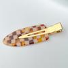 Ácido acético Traceless Hairpin Girl's Plaid Hairpin Korean Internet Popular ins Bangs Hairpin Headwear Girl's Duckbill Clip Novo