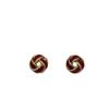 Aretes Redondos con Patrón de Cruz con Goteo de Aceite Aretes de Tobillo Lujosos Ligeros Rojos Aretes Delicados Únicos de Alta Gama para Mujeres