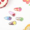 Ins Internet Celebrity Fruit grampo de cabelo de areia movediça conjunto de cinco peças franja infantil clipe lateral estilo coreano transparente PVC hairpin BB clipe