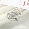 Nova liga de diamante europeu e americano rosa broche high-end elegante personalidade design planta pino corpete atacado
