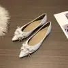 Sapatos Femininos de Solado Plano, Estilo Francês, Lindo Sapato Rasteirinha Bico Fino de Bico Aberto para Mulheres, Novo Estilo Primavera e Verão 2026