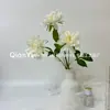 Flores Artificiais de Seda Hibisco para Casamentos, Adequado para Vendas Transfronteiriças, Buquês Artificiais de Luxo, Hibisco Peônia de Três Cabeças